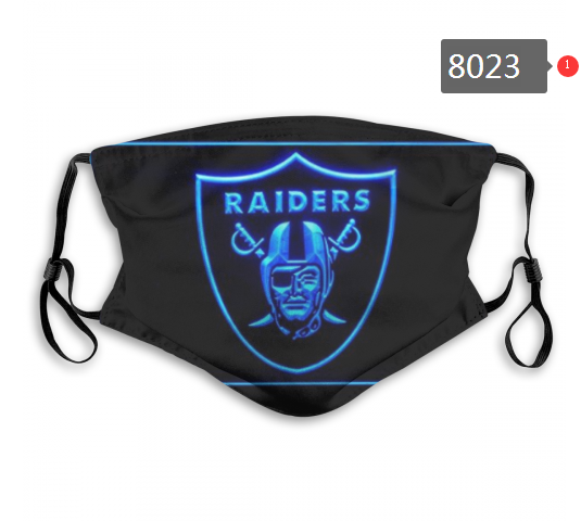 NFL 2020 Oakland Raiders #8 Dust mask with filter->nfl dust mask->Sports Accessory